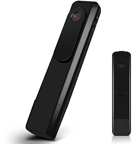 Videocamera per il corpo, mini fotocamera HD 1080P, telecamere per il corpo con audio e video, videocamera per bicicletta con rilevazione di movimento, presa foto, fotocamera portatile tascabile