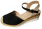 Allbestop Espadrilles Compensées Femme Espadrilles Femme Basic,Espadrille Femmes Fille 35 Sandale Pied Large Sandales Et Mules Pour Femme Tennis Femme Blanche Sandales Femmes (Le noir,36)