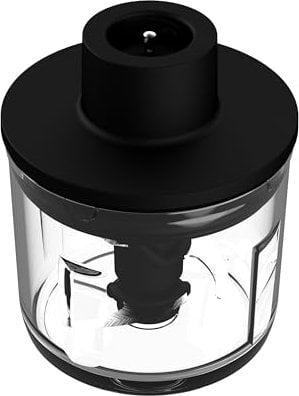 Haier Chopper Jug for Series 5 Hand Blender, Glass Container, Stainless Steel Support Pin, Dishwasher Safe