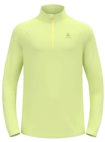 Odlo Herren Odlo Laufshirt Herren Langarm Essential Ceramiwarm I Sport Shirt Männer I Sport Oberteil I Midlayer I Fitness Shirt Sweater (1er Pack)