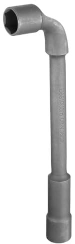 sourcing map L Shaped Angled Hex Socket Wrench 16mm CR-V Double Ended Metric 6 Point Tubular Socket Spanner for General Repairing, Pipeline, Bicycle Car Maintenance