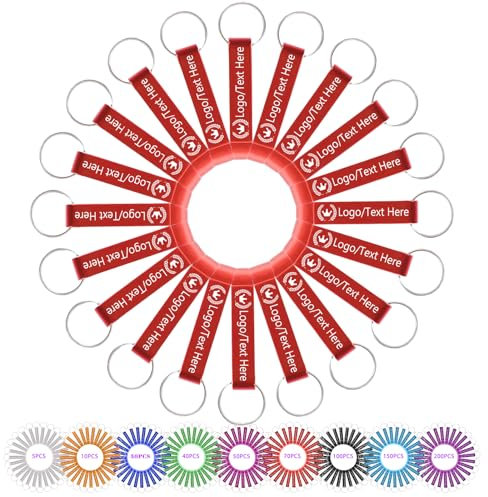 Personalized Bottle Opener Keychain Customized Text/Logo/icon Beer Bottle Openers Keyring Bulk for Party Wedding Guests Favor（Red）