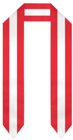 FAGIUCHI Schal mit Österreich-Flagge, Schärpe, Stola, internationales Studium, Fußball-Fans, Prost, Erwachsene, Unisex, Schwarz , Einheitsgröße