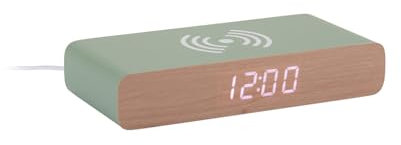 Karlsson Wecker Retro Flat Led - Dschungelgrün - 16.1x7.6x3cm - Rechteck - MDF - Wecker für Schlafzimmer