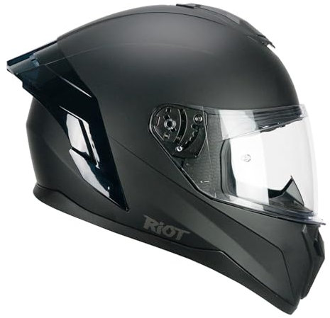 CGM Casco full face, 330A RIOT MONO Nero opaco, L (59-60cm)