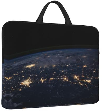 ESNAIUVCD View of Earth Print Protective 14 Inch Laptop Case,Laptop Sleeve with Handle Compatible,Carrying Computer Bag