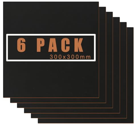 Mindmed 6 Stück 3 mm Schwarze Mitteldichte Faserplatte (MDF) 30 x 30 cm zum Laserschneiden und Gravieren, Unbehandelte Holzplatten für DIY Holzbearbeitung Lasergravur