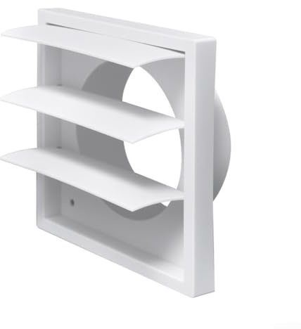 Hotte d'échappement blanche avec volet anti-retour et robinet rond, couvercle d'aération pour salle de bain, cuisine, extracteur d'air, conduit d'air mural (10,2 cm (avec filet))