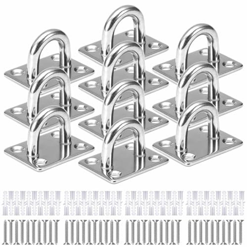 Kendwing Gancho Techo 46 mm x 36 mm,10 Piezas Anclaje Pared,Ganchos de Techo para Colgar Artículos