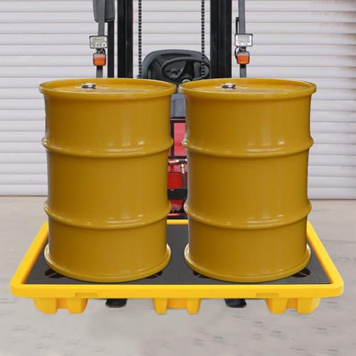 ZNLLQZN Vasca di raccolta modulare a prova di perdite, piattaforma di raccolta con capacità di stoccaggio delle perdite 80 l, per magazzini, fabbriche e impianti di produzione, 130 x 68 x 15 cm
