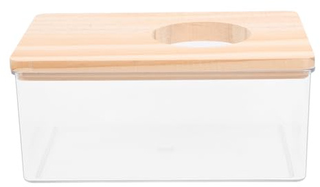 CVUTOVO Acryl Hamster Sandbadewanne 15x10x5,5cm Transparent Sandbad und Toilette für Kleine Haustiere Leicht zu Reinigen Langlebiges Duschbecken für Hamster und Nager