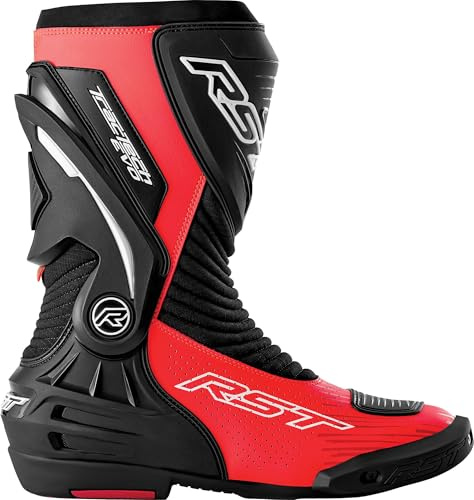 RST Tractech Evo D3O perforierte Motorrad Stiefel, schwarz/neon-rot, 45
