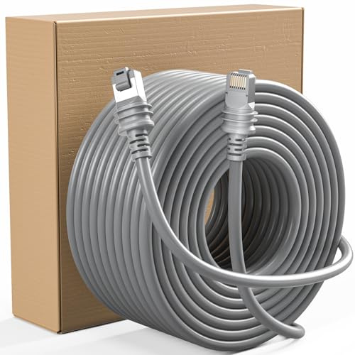 Tckasdj Starlink Gen 3 Kabel 40m, Wasserdichte Starlink Ethernet Kabel für Starlink Standard V5/4/4X/Gen 3, Ersatz-Starlink verlängerung Kabel