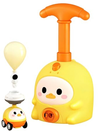 Kaeltsyn Cartoon Ballon Spielzeug für die körperliche Entwicklung, Urlaubsspaß, luftbetriebenes Ballon Auto Spielzeug für