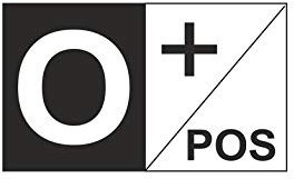 Akachafactory Aufkleber Sticker Auto Motorrad Fahne Flagge flaggen Blutgruppe O+ O positiv