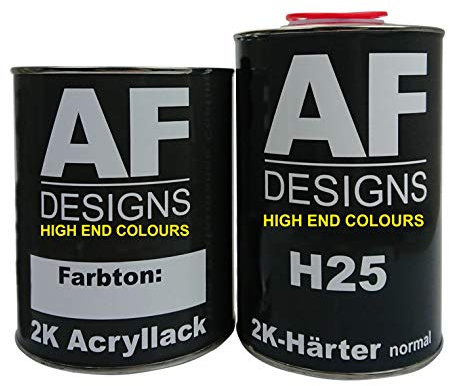 Alex Flittner Designs 2,0 Liter 2K Acryl Lack Autolack Set für Pantone GELB NEON 809