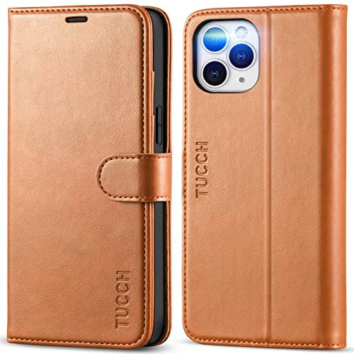 TUCCH Hülle für iPhone 12 Pro Max, 12 Pro Max Handyhülle [Verdicktes TPU] [Kartenfächer] [Standfunktion] [Magnet], Stoßfeste Schutzhülle für iPhone 12 Pro Max (6,7 Zoll) Braun