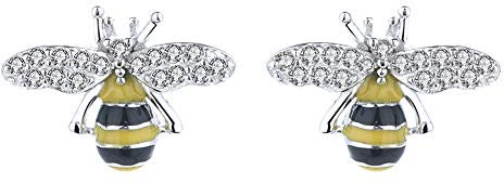 Belons Bienen Ohrstecker Mädchen 925 Sterling Silber Zirkonia Damen Ohrringe Honigbienen Ohrstecker Kinder Ohrschmuck