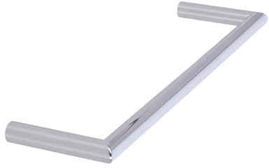 INDA | Portasalviette da Parete senza Placca a Muro (31,6x8,6x1,6cm) | Serie Gealuna, in Ottone, Facile da Installare, con Viti e Tasselli, Anticorrosione, Design Essenziale - Cromato