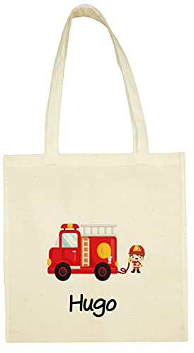 SB69 Tote Bag Pompier 4 à personnaliser, sac dessin enfant à personnaliser, sac shopping, sac école, sac bibliothèque, sac de courses, sac personnalisé, sac réutilisable enfant
