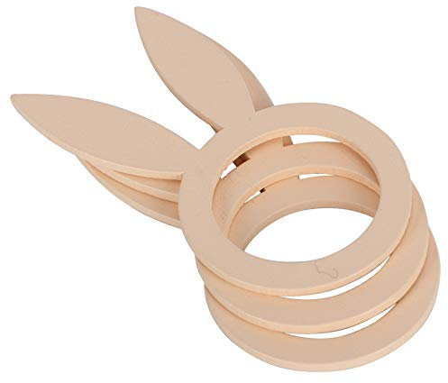 50Pcs Osterhasen Ohr Serviettenringe, Napkin Rings Easter Osterhase Serviettenhalter Ringe, Holz Hase Ohr Serviettenring Halter Für Frühling, Hochzeit, Bankett, Geburtstag, Dinner Party