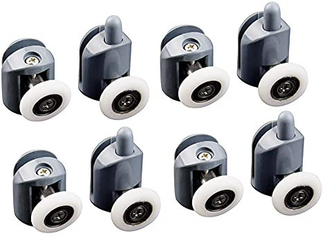 Kaimeilai 8 rotelle per box doccia, set di cuscinetti per porta della cabina doccia, ruote per porte scorrevoli (23 mm)