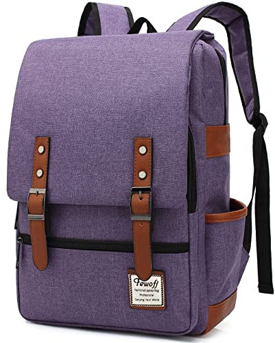 Mochila para laptop, mochila escolar de 15.6 pulgadas, para hombres y mujeres, universidad, negocios, viajes, trabajo, Morado (, 16cm x 29cm x 43cm
