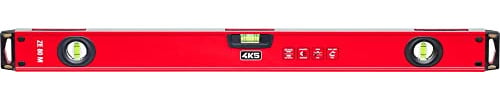 4K5 ZE M80 magnetische Wasserwaage 80 cm | Zoom-Eye Vergrößerungslinse, Duo View Frontalsicht, beidseitig gefräste Messflächen, stoßdämpfende Endkappen