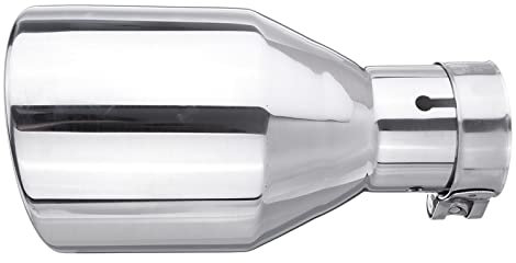 Auspuffblenden Universal 54-102mm Edelstahl Auto Runde Auspuff Endschalldämpfer Spitze Zubehör Auspuffrohr (Color : Silber)