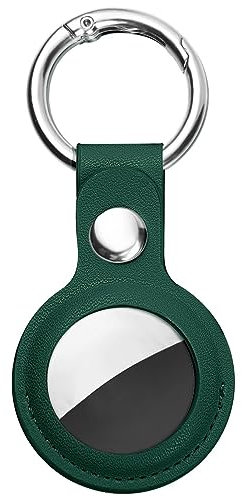Ainiv Portachiavi, Custodia per Airtag in Pelle, Localizzatore di Chiavi Portatile per Zaini e Animali Domestici, Mini Cover Protettiva Tracker per Cordino