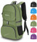 Bekahizar Zaino Pieghevole Leggero, 35L Zainetto Ripiegabile Piccolo Zaini Trekking Da Viaggio Per Uomo Donna Viaggio Città Passeggiate Campeggio Sportivo Arrampicata Vacanza Escursione (verde)