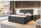 MEBLINI Boxspringbett mit Bettkasten - Gepolstert Doppelbett mit Matratze und Topper - Polsterbett mit Stauraum - Bett mit Kopfteil - Stauraumbett - Drago - 180x200 - H3/Schwarz Kunstleder