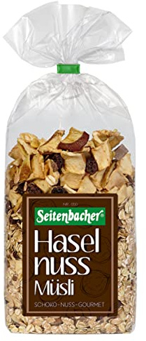 Seitenbacher Haselnuss Müsli I Schoko Nuss Gourmet I Vollkorngetreide I weizenfrei I 1er Pack (1 x 750g)
