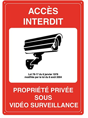 AUA SIGNALETIQUE - Panneau De Signalisation en PVC Rigide et Compact 1.5 mm. (121 x 170 mm, Accès Interdit Propriété Privée 2)