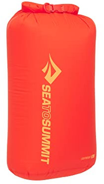 Sea to Summit - Lightweight Dry Bag XL 20L - wasserdichte Aufbewahrung - Rollverschluss - Recycling-Gewebe - Befestigung & D-Ring - Wandern & Paddelsport - 27.1 x 23.4 x 47.8cm - Spicy Orange - 91g