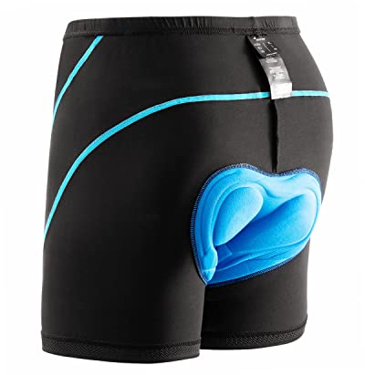 Sportneer Cycling Shorts Mens 3D Men's Cycle Shorts Padded Cycling Shorts Men Anti-Slip Design, Breathable & Adsorbent Cycling Underwear Bicycle Shorts Blue