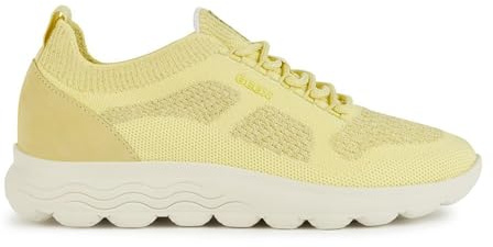 Geox Women's D Spherica A Sneaker, Lt Yellow, 8 UK