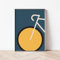 Mabudi Poster Vintage Fahrrad - Poster Retro - Fahrrad Poster - Abenteuer Poster - Fahrrad Bauhaus Print - Kunstdruck Zweirad (Gelb-Blau, DIN A0 (84,1x118,9cm))