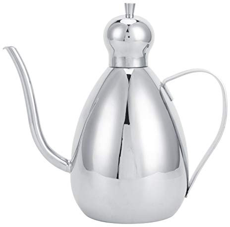 Bouteille Distributrice D'huile D'olive, Bouteille D'huile D'olive De 1 L, Pichet à Huile En Acier Inoxydable 304 Avec Récipient D'assaisonnement à Long Bec Pour la Cuisine à Domicile