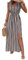 Generisch Damen Sommer Sexy Lange Casual V-Ausschnitt Kalte Schulter Sundresses Strand Urlaub Boho Kleid V Rüschen Trim High Waisted Party (Schwarz 3,L)