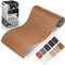 Leder Kunstleder Selbstklebend, 10 x 200cm Reparatur Set, Kit für Möbel, Sofa, Autositze, Taschen, Renovierung (Hellbraun)