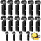 CQADSC 16 Pieces Headlamps Clips Non-slip Helmet Clip Hard Hat Light Clips Headlamp Hook Helmet Clip for Running Camping Fishing Cycling Hiking Construction, Black