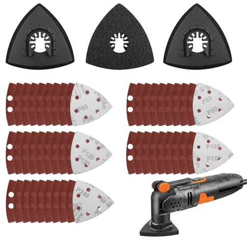 53 piezas recambios lijadora parkside, parkside lijadora, lijadora parkside, lijas para lijadora bosch, lijas delta utiliza para pulir madera yeso Para Pulir Muebles y Descalcificar De Lija (93mm)