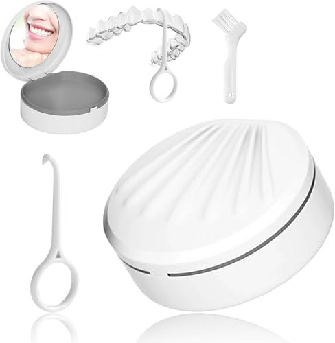 Boîte pour appareil dentaire avec miroir, boîte à dent, boîte à prothèses dentaires, boîte de dentition pour gouttière dentaire, boîte à prothèses, boîte à prothèses, boîte à prothèses, rangement de