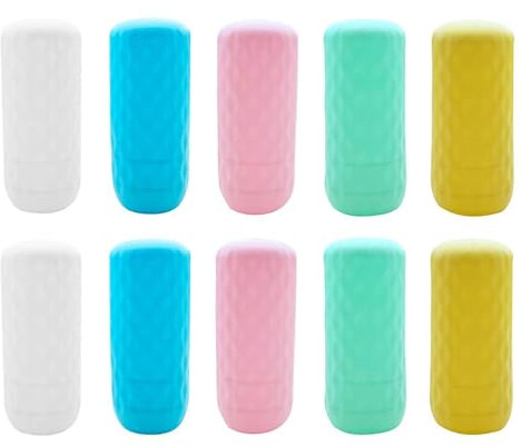 10 Pieces of Leak-Proof Silicone Covers, Elastic Silicone Covers, Toiletry Bottle Cap Protectors, Reusable Silicone Covers, Travel Supplies