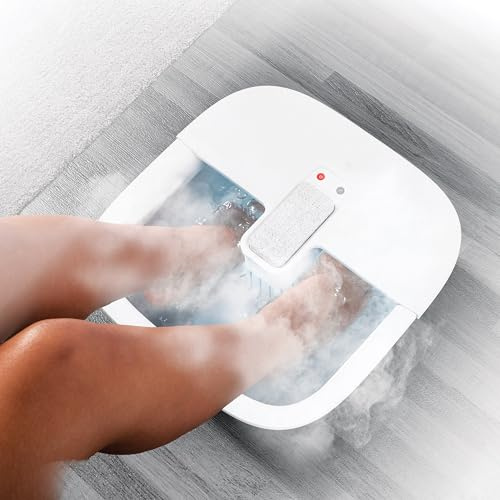 Sharper Image Soothing Foot Massager Heated Bubble Home Spa Massaging Soak Bath