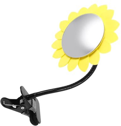 Operitacx Sicherheitsspiegel Zum Anklipsen Konvexer Kabinenspiegel Für Computermonitor Tragbarer Weitwinkel-rückspiegel Gelb Spiegel Für Sicht Nach Hinten