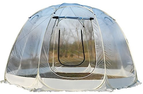 Pop Up Bubble für 3-6 Personen, Transparent Iglu Kuppel Pavillon, Outdoor Terrasse Baldachin, Winter Solarium für Camping & Gartenpartys, Warm Bubble House Retreat