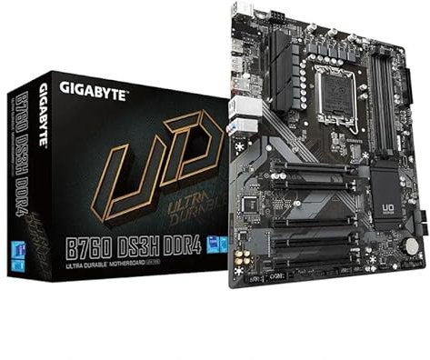 ATX DDR4 1700 motherboard with B760 chipset, Ideal for gaming mounts and productivity with multi-component support.