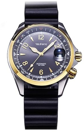 FTEOXLC Milifortic S089 Alpinist Hommage Sport Herrenuhren innere Lünette Gummiband NH35 automatische wasserdichte Uhr, V 1, Sportlich